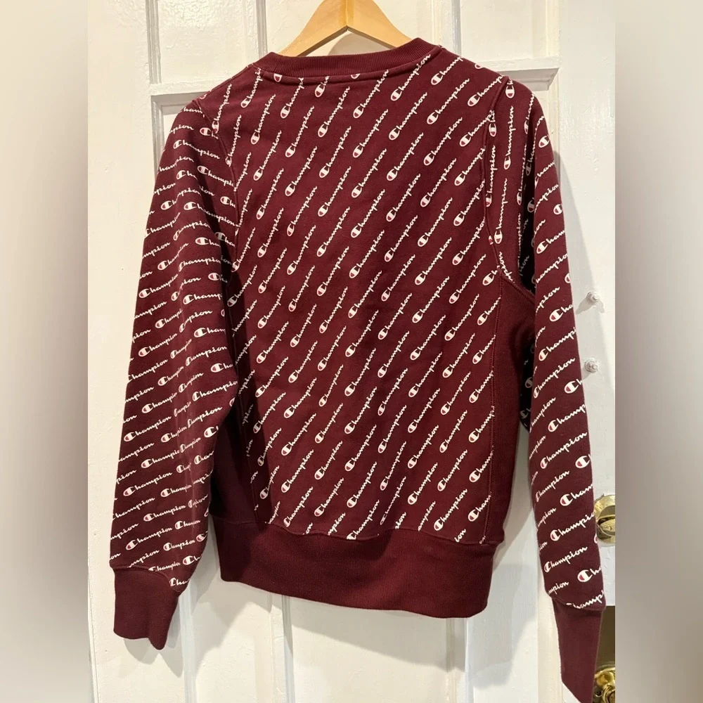Champion Women's Maroon Logo Sweater